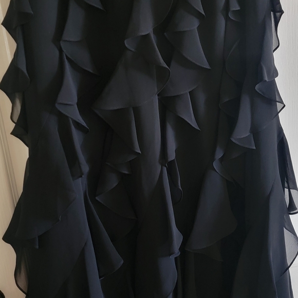 ADRIENNE VITTADINI Long Black Ruffle Skirt - Picture 9 of 12